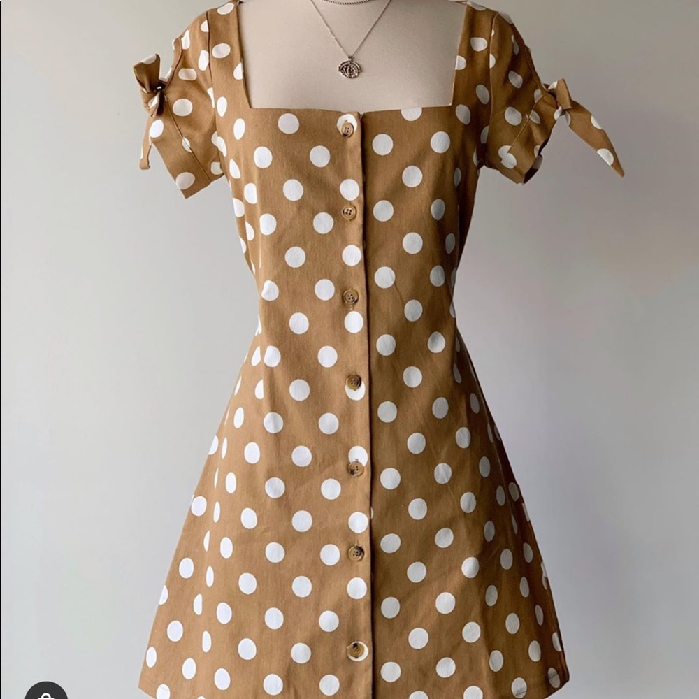 Polka dot mini dress